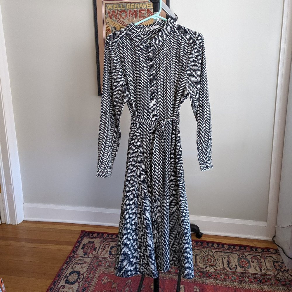 Shirt dress with fun dachshund print